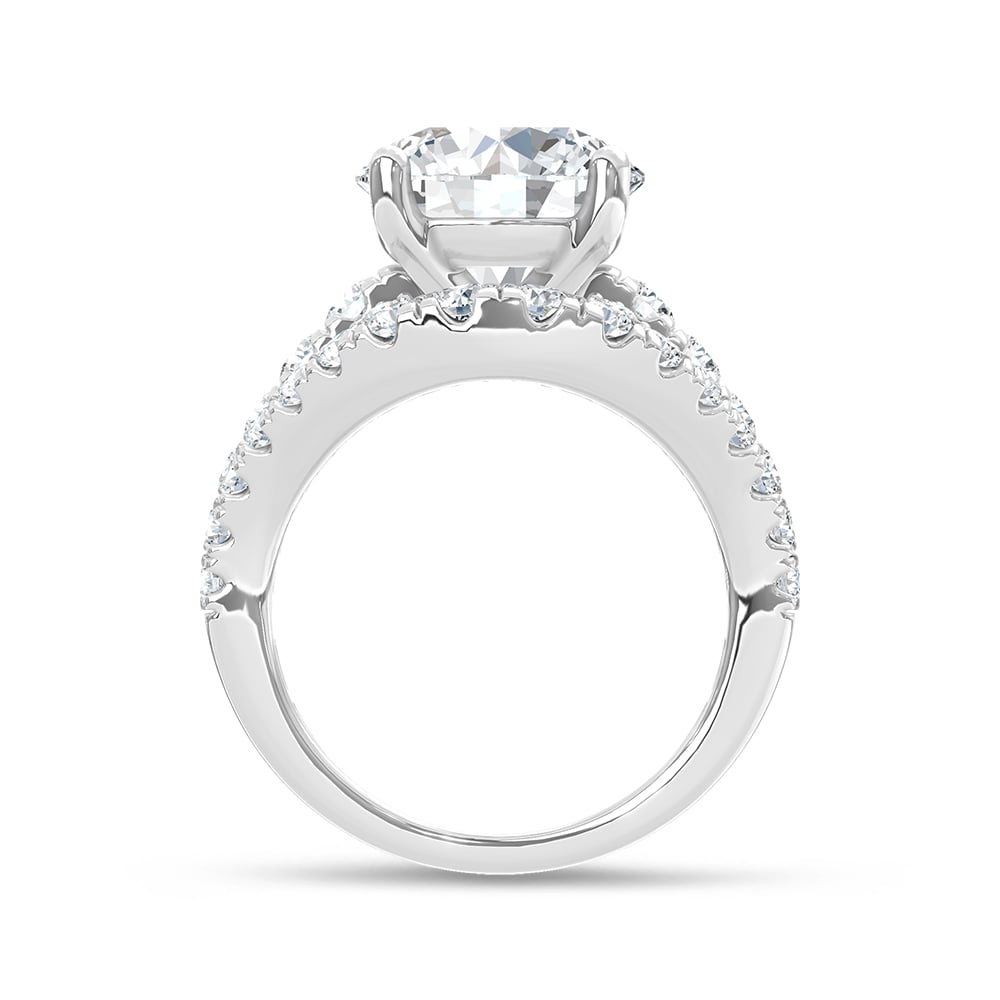14K White Gold Lab Grown Diamond 9 1/2 Ct.Tw. Engagement Ring