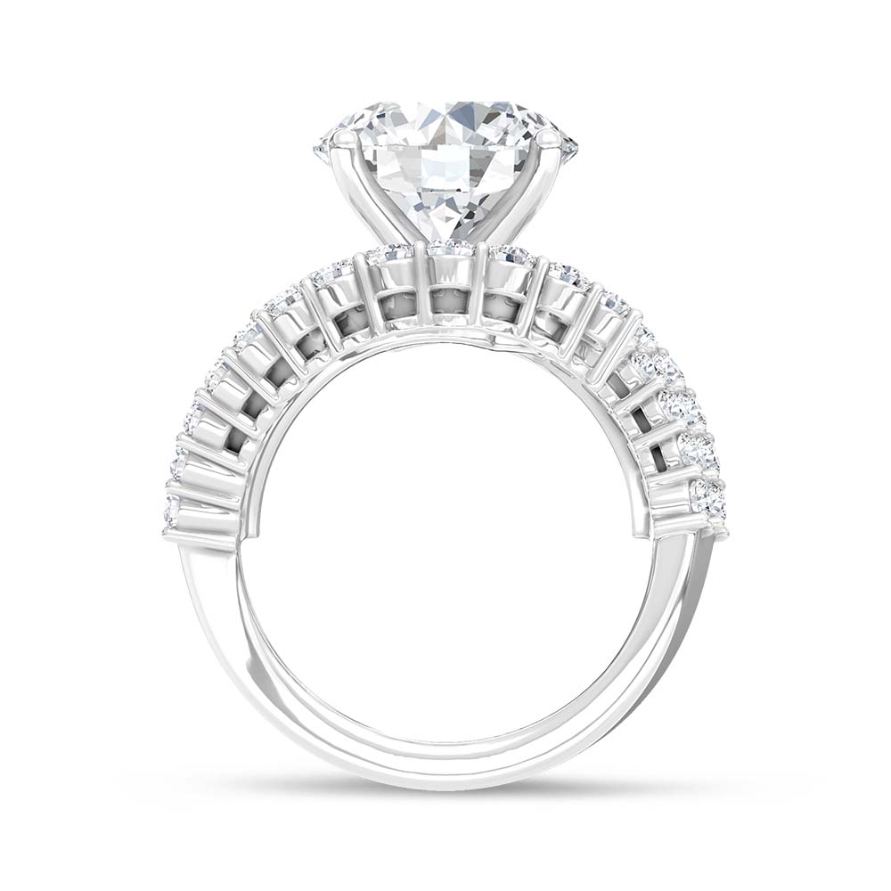 14K White Gold Lab Grown Diamond 6 7/8 Ct.Tw. Engagement Ring