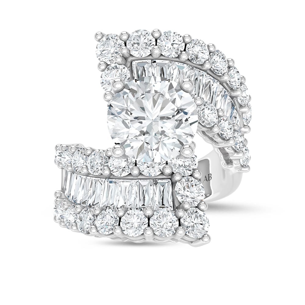 14K White Gold Lab Grown Diamond 9 1/8 Ct.Tw. Engagement Ring