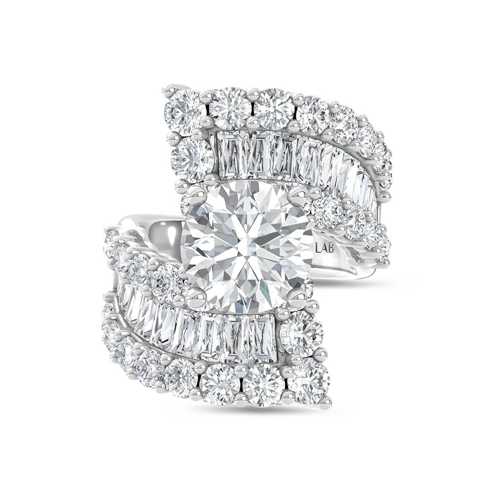 14K White Gold Lab Grown Diamond 9 1/8 Ct.Tw. Engagement Ring