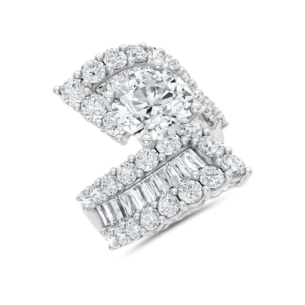 14K White Gold Lab Grown Diamond 9 1/8 Ct.Tw. Engagement Ring
