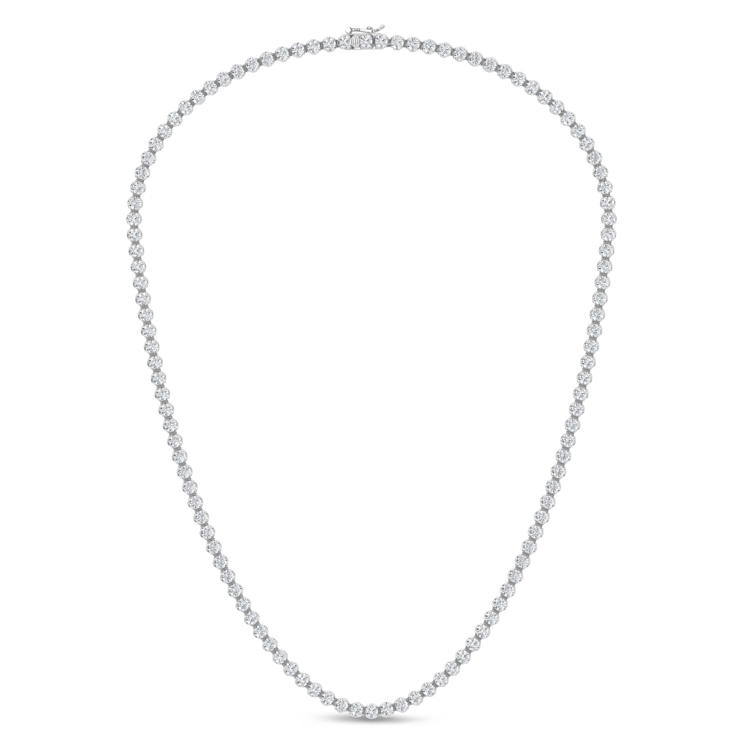 14K White Gold Lab Grown Diamond 11 3/4 Ct.Tw. Floating Necklace