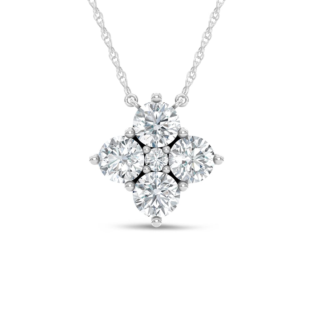 14K White Gold Lab Grown Diamond 1 5/8 Ct.Tw. Fashion Necklace