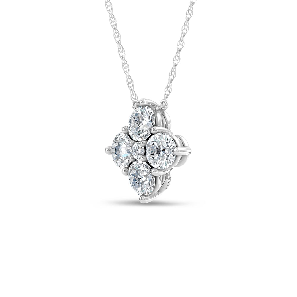 14K White Gold Lab Grown Diamond 1 5/8 Ct.Tw. Fashion Necklace