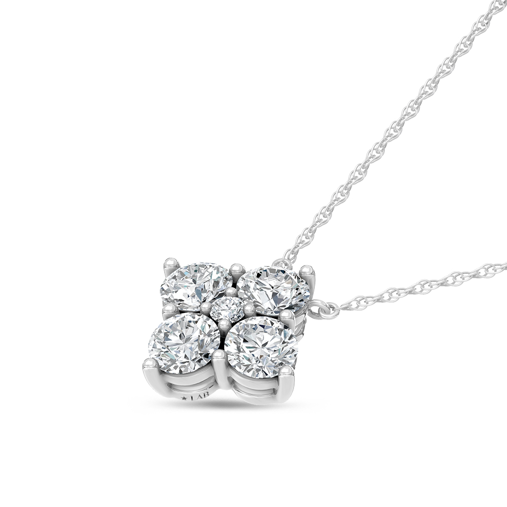 14K White Gold Lab Grown Diamond 1 5/8 Ct.Tw. Fashion Necklace