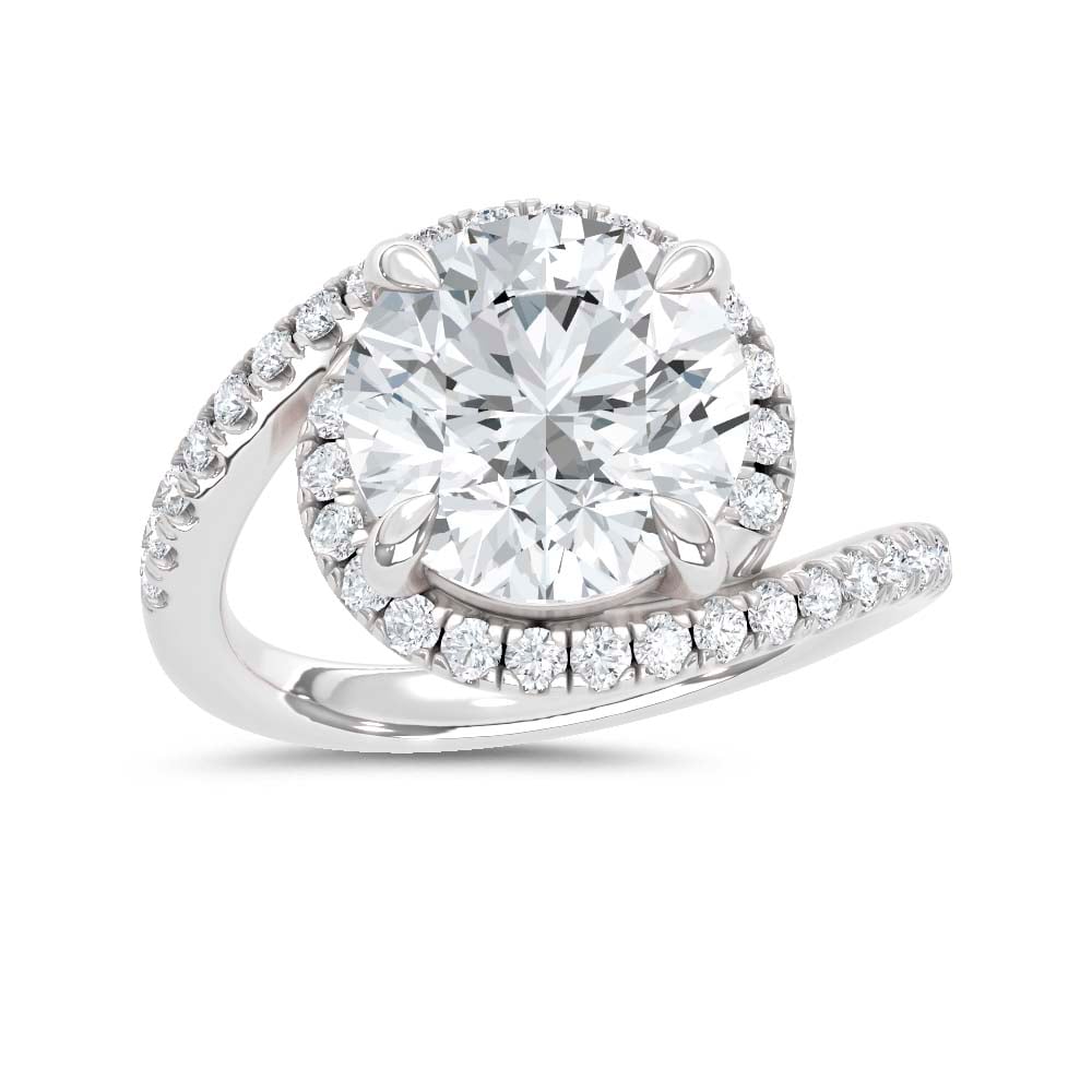 14K White Gold Lab Grown Diamond 5 1/2 Ct.Tw. Engagement Ring