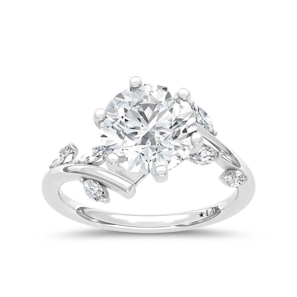14K White Gold Lab Grown Diamond 3 1/4 Ct.Tw. Engagement Ring