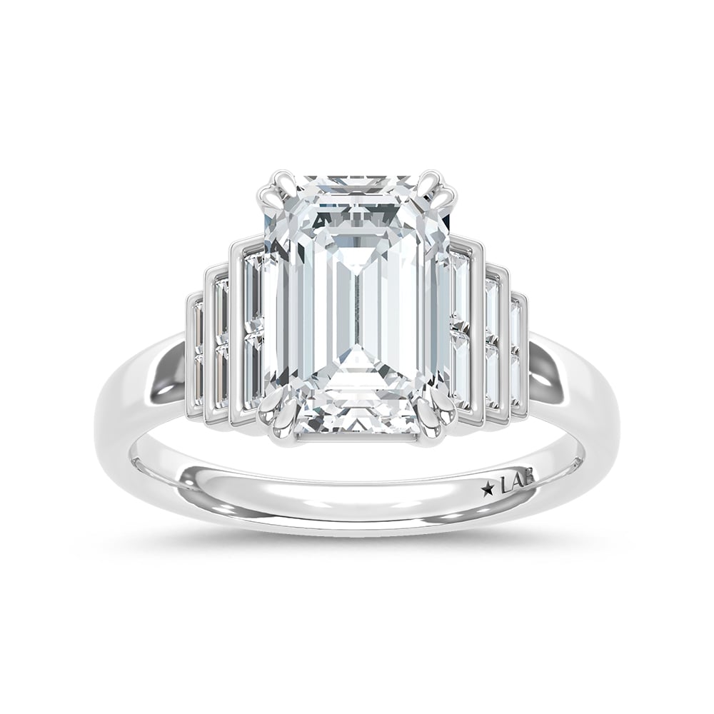 14K White Gold Lab Grown Diamond 3 1/4 Ct.Tw. Engagement Ring