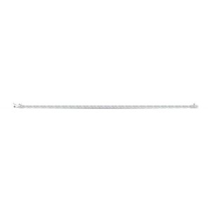 14K White Gold Lab Grown Diamond 4 1/4 Ct.Tw. Emerald and Oval Shape Fashion Bracelet