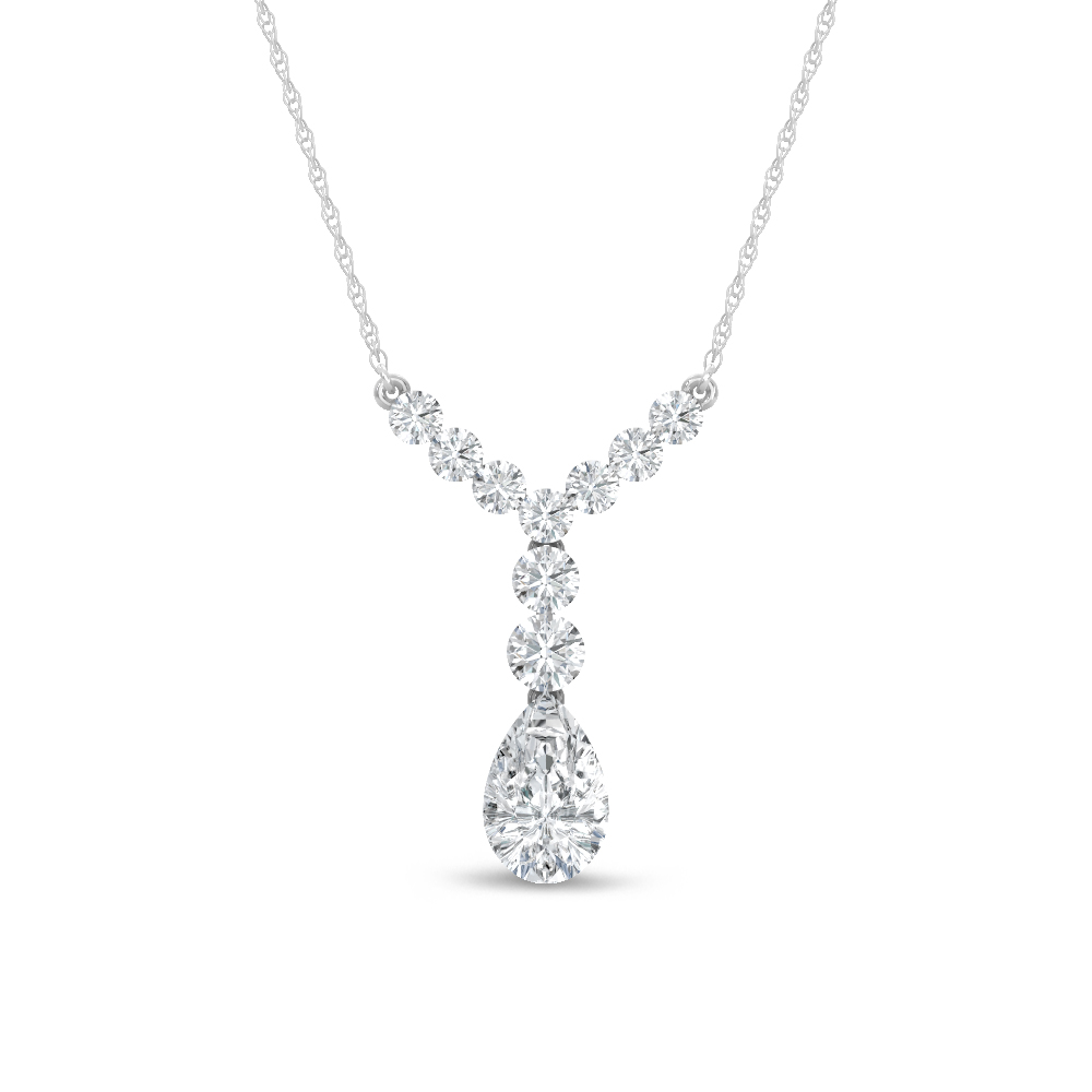 14K White Gold Lab Grown Diamond 1 5/8 Ct.Tw. Fashion Necklace