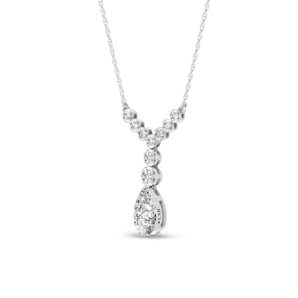 14K White Gold Lab Grown Diamond 1 5/8 Ct.Tw. Fashion Necklace