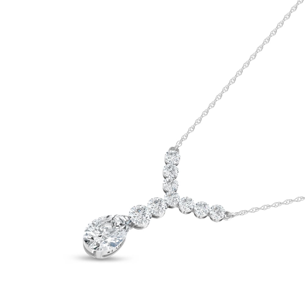 14K White Gold Lab Grown Diamond 1 5/8 Ct.Tw. Fashion Necklace