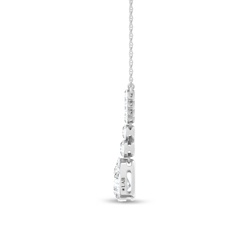 14K White Gold Lab Grown Diamond 1 5/8 Ct.Tw. Fashion Necklace