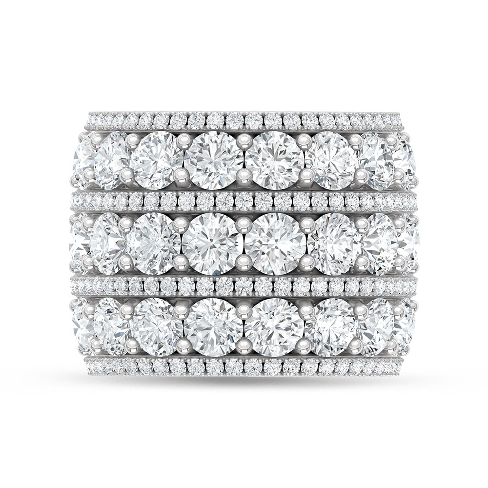 14K White Gold Lab Grown Diamond 6 Ct.Tw. Fashion Band