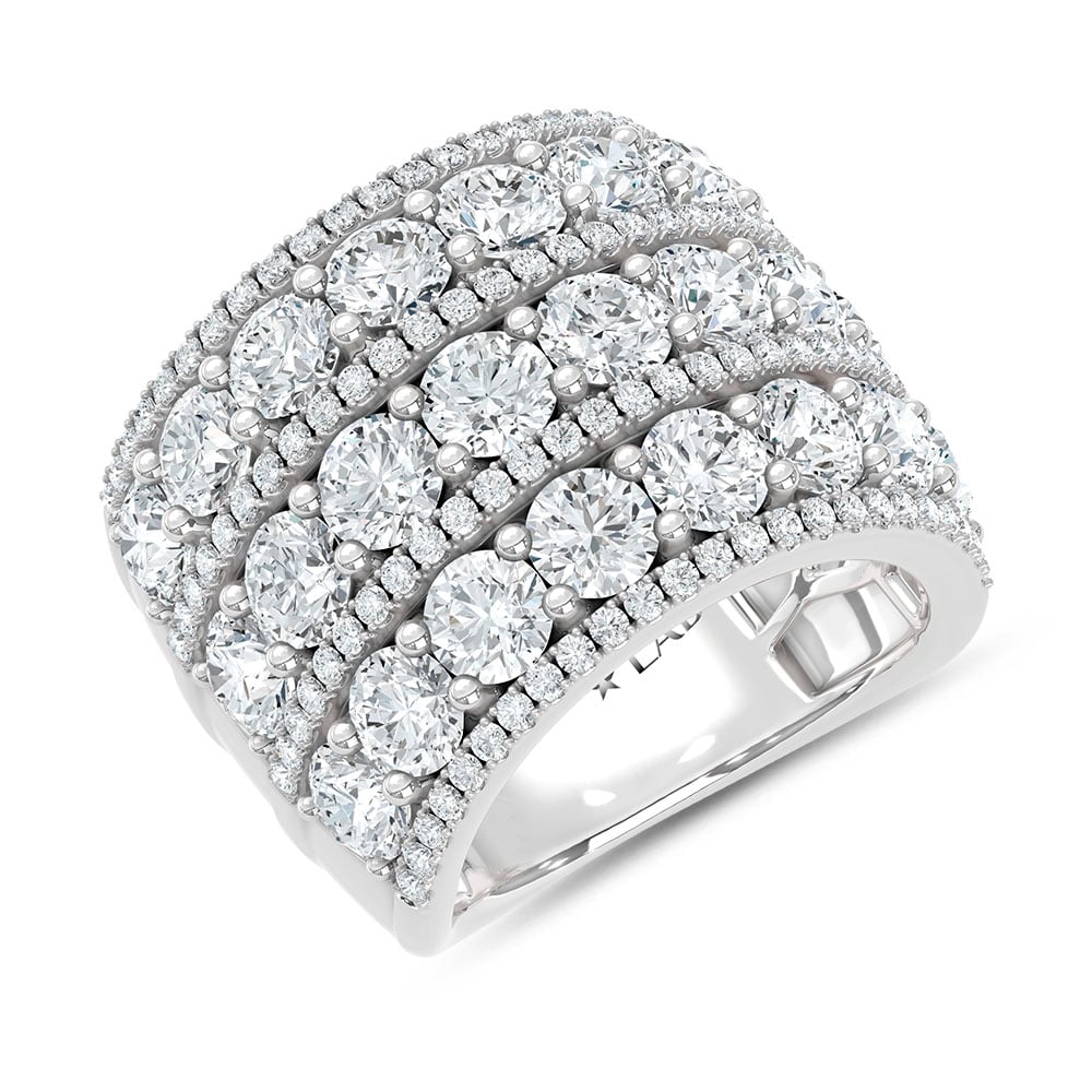 14K White Gold Lab Grown Diamond 6 Ct.Tw. Fashion Band