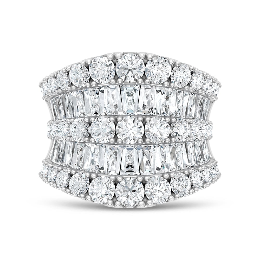 14K White Gold Lab Grown Diamond 6 5/8 Ct.Tw. Fashion Band