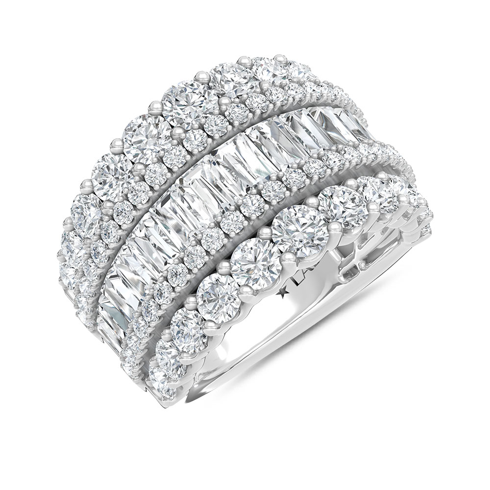 14K White Gold Lab Grown Diamond 6 1/8 Ct.Tw. Fashion Band