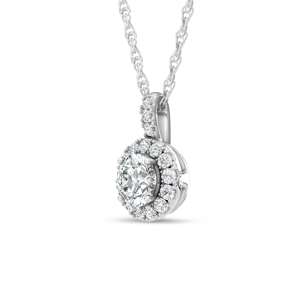 14K White Gold Lab Grown Diamond 3/4 Ct.Tw. Fashion Pendant