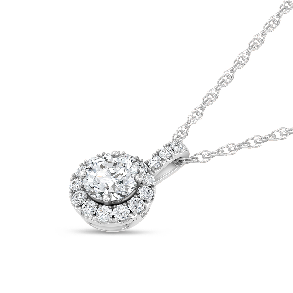 14K White Gold Lab Grown Diamond 3/4 Ct.Tw. Fashion Pendant