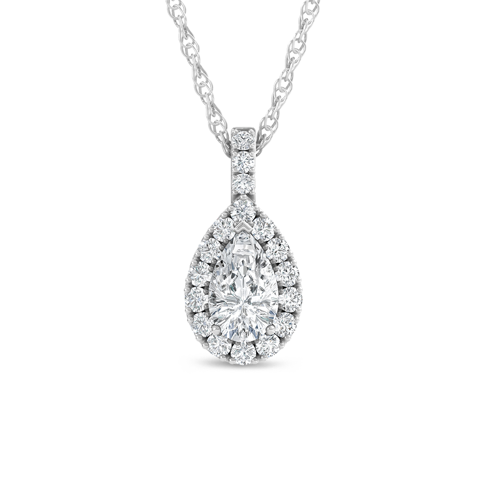 14K White Gold Lab Grown Diamond 3/4 Ct.Tw. Fashion Pendant