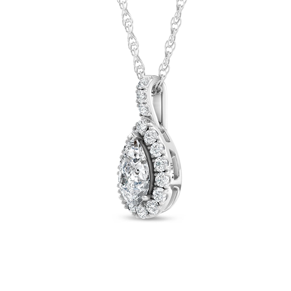 14K White Gold Lab Grown Diamond 3/4 Ct.Tw. Fashion Pendant