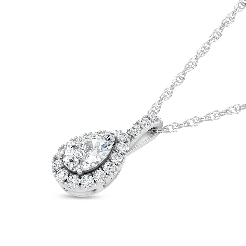 14K White Gold Lab Grown Diamond 3/4 Ct.Tw. Fashion Pendant