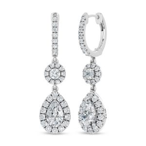 14K White Gold Lab Grown Diamond 2 3/4 Ct.Tw. Fashion Earrings