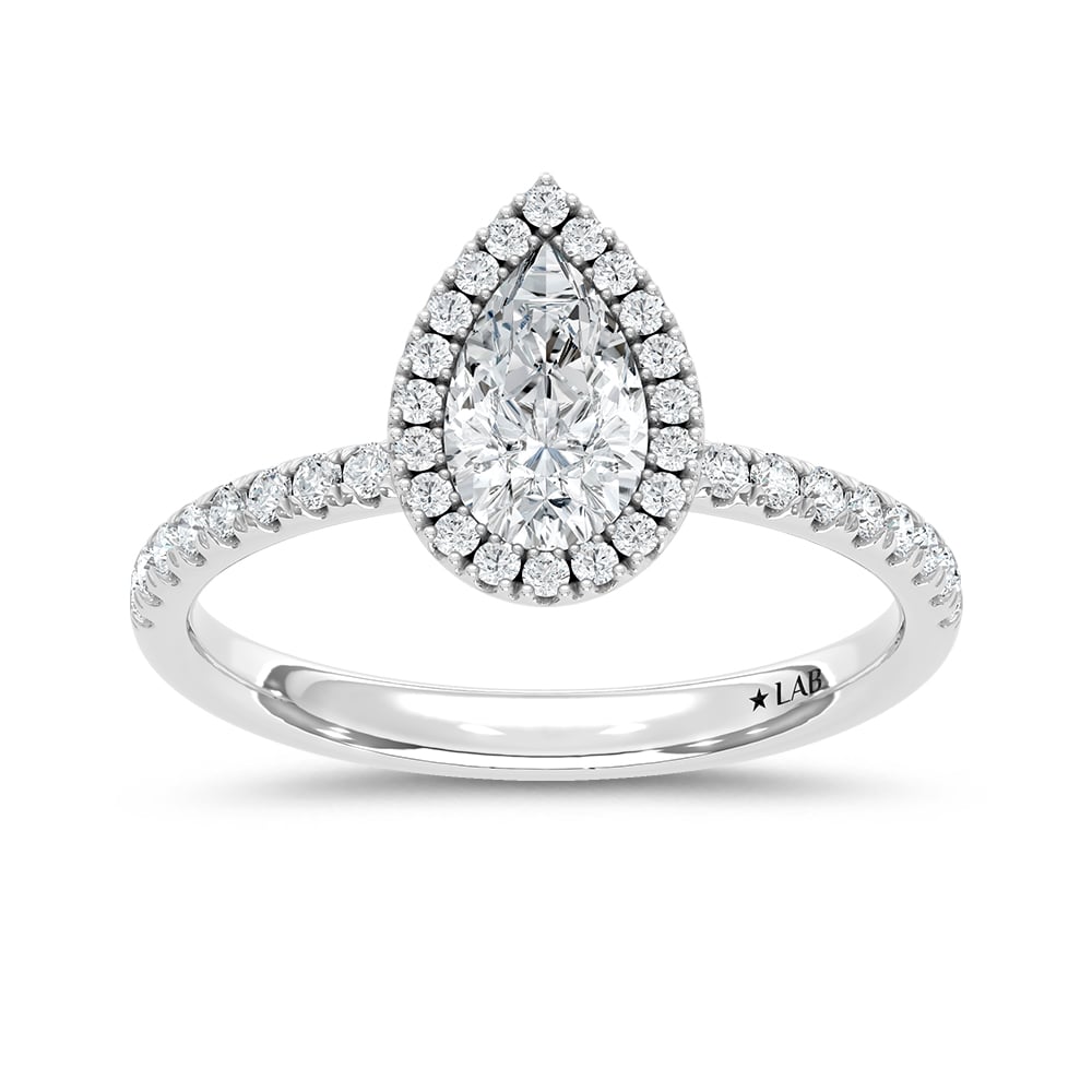 14K White Gold Lab Grown Diamond 1 1/8 Ct.Tw. Engagement Ring