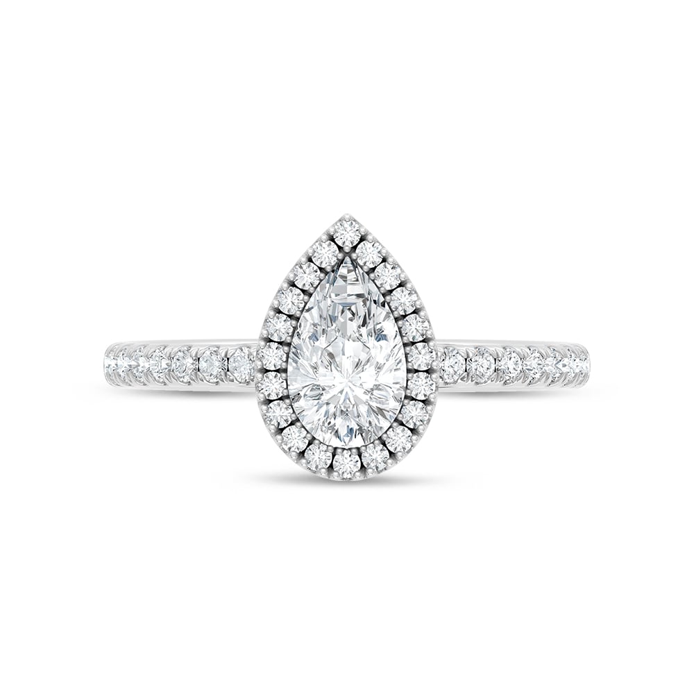 14K White Gold Lab Grown Diamond 1 1/8 Ct.Tw. Engagement Ring