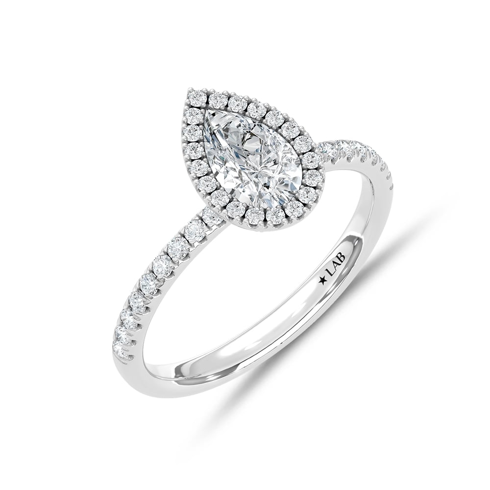 14K White Gold Lab Grown Diamond 1 1/8 Ct.Tw. Engagement Ring