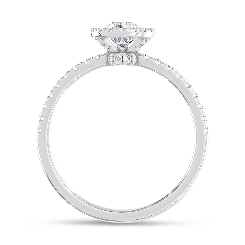 14K White Gold Lab Grown Diamond 1 1/8 Ct.Tw. Engagement Ring