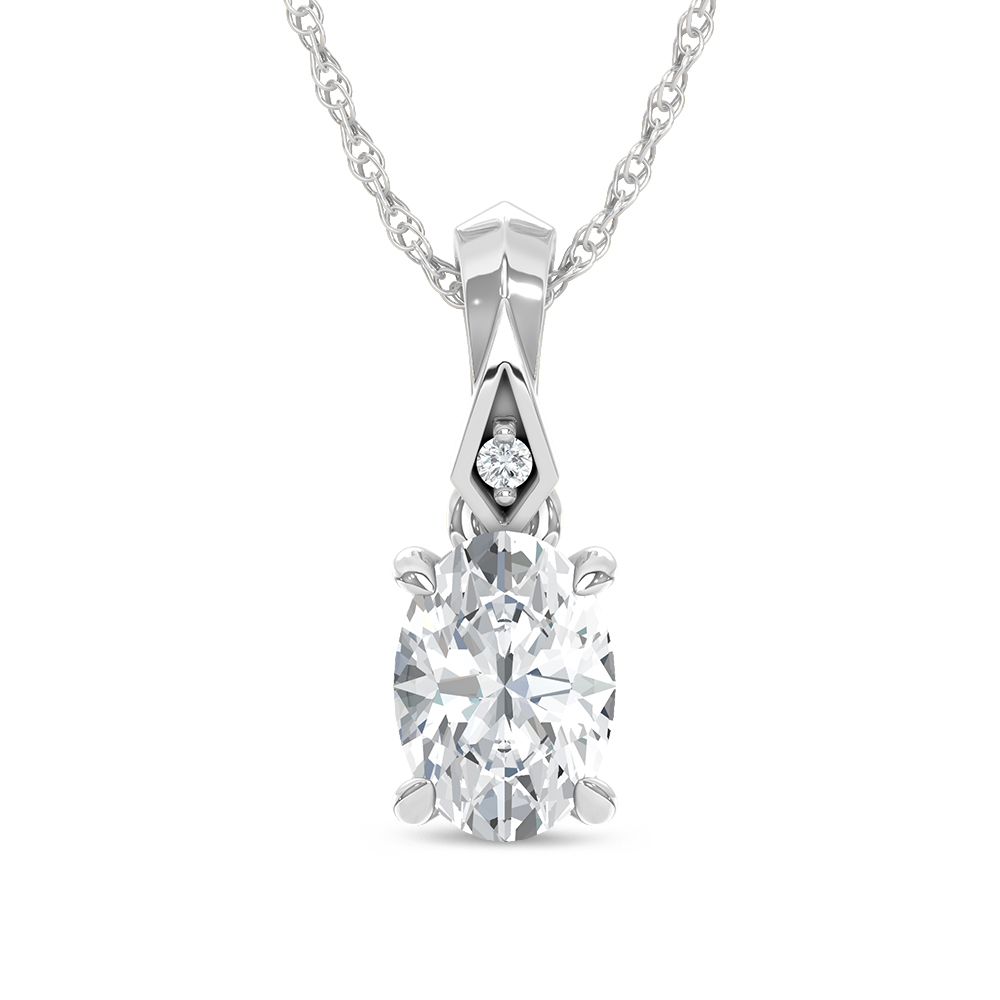 14K White Gold Lab Grown Diamond 1/4 Ct.Tw. Fashion Pendant