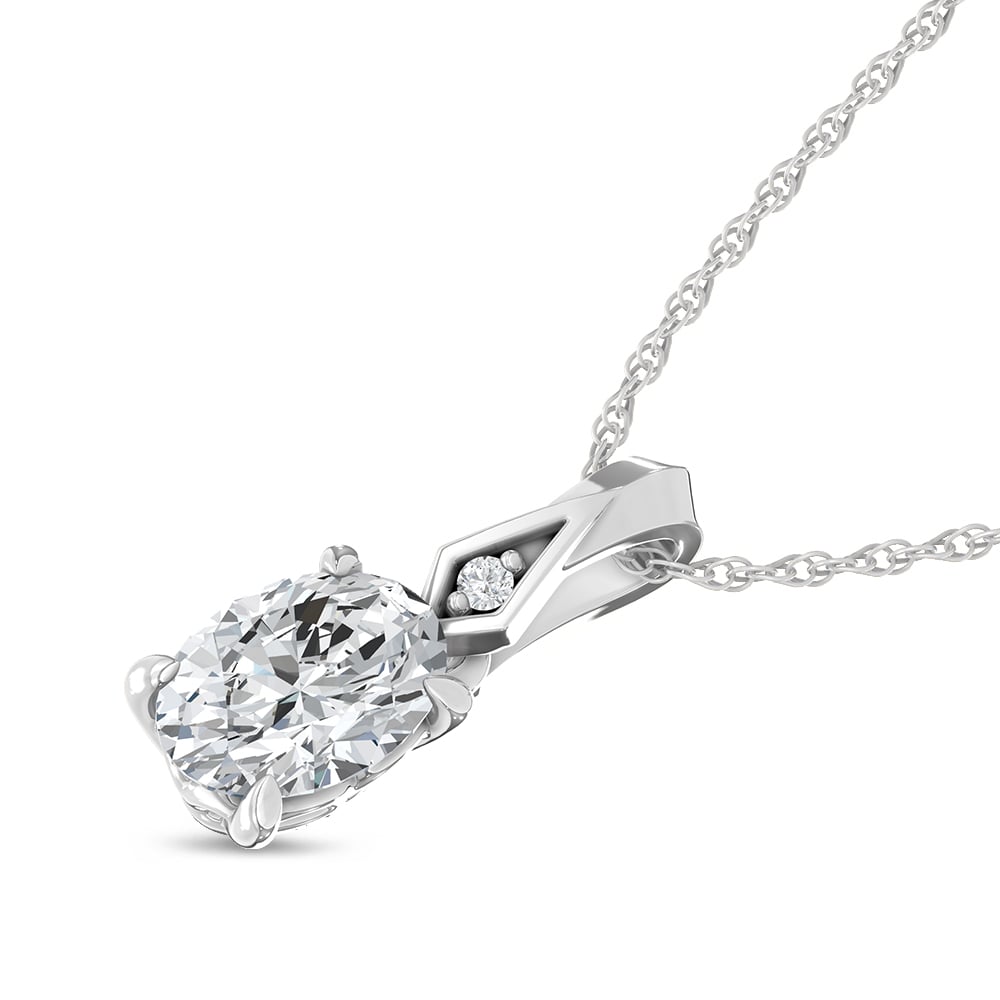 14K White Gold Lab Grown Diamond 1/4 Ct.Tw. Fashion Pendant