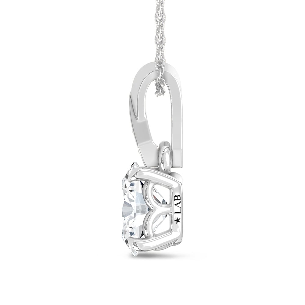 14K White Gold Lab Grown Diamond 1/4 Ct.Tw. Fashion Pendant
