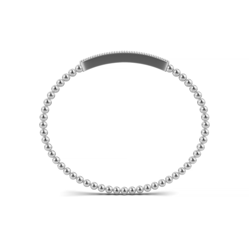 14K White Gold Lab Grown Diamond 3/4 Ct.Tw. Stretch Bangle