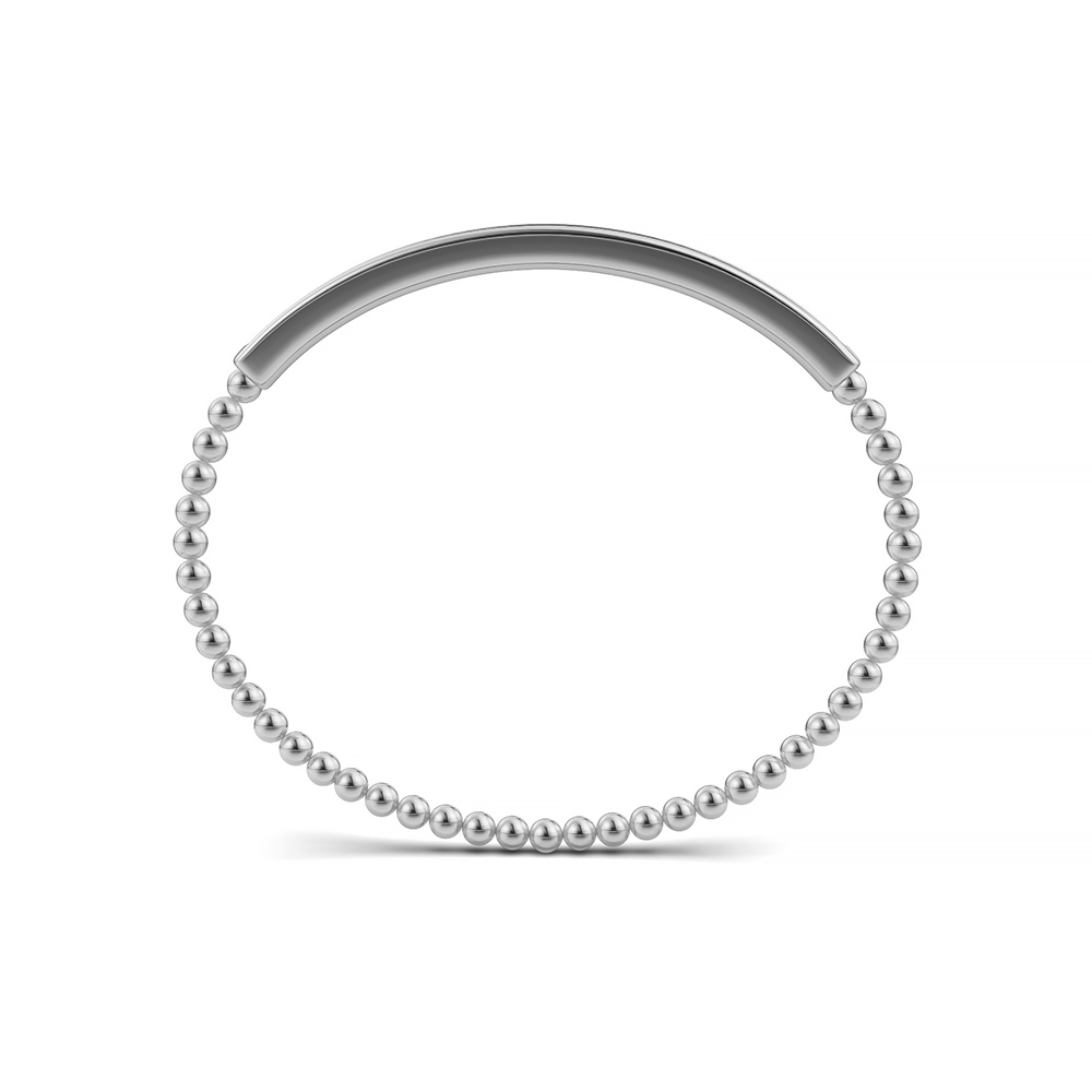 14K White Gold Lab Grown Diamond 1 1/2 Ct.Tw. Stretch Bangle
