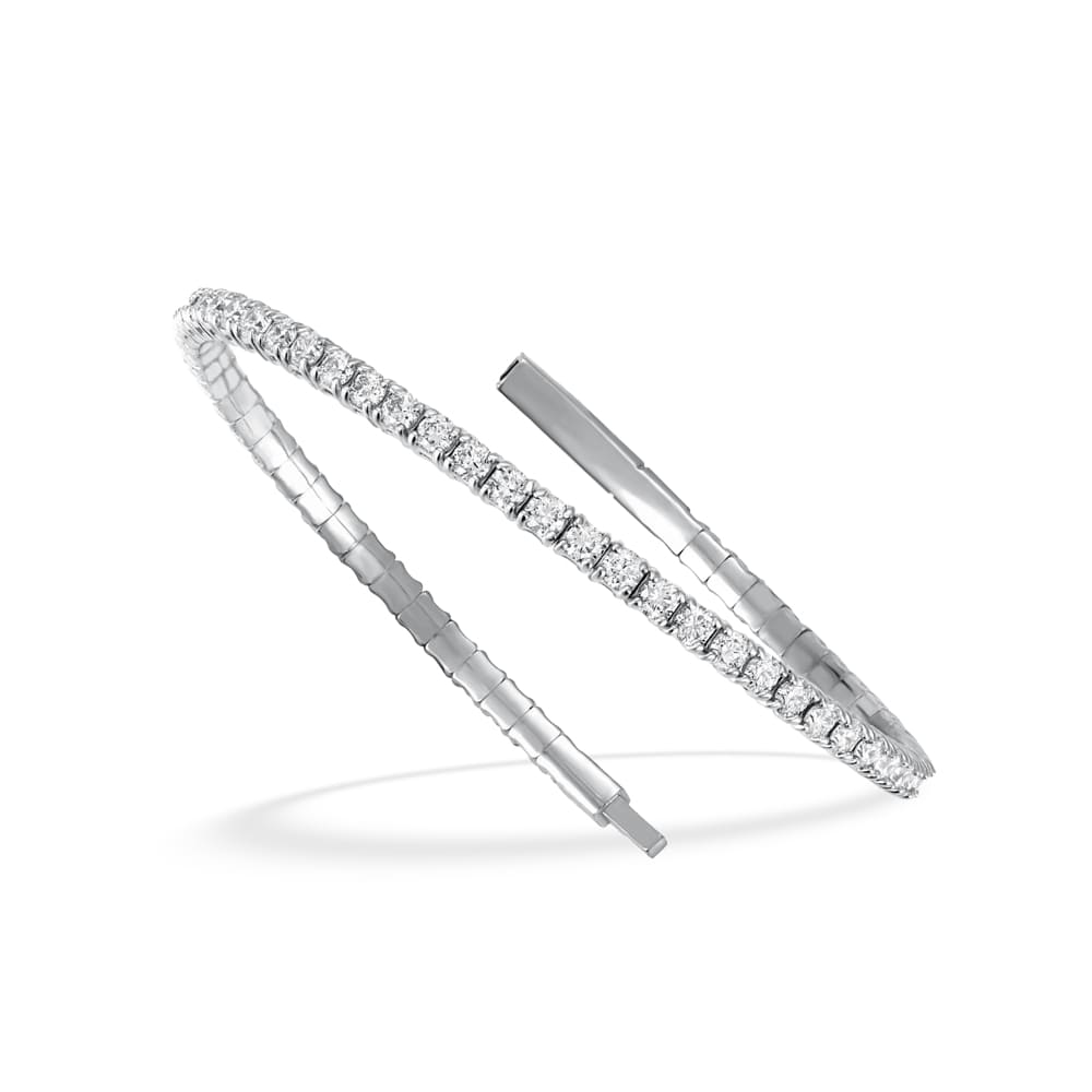 925 Silver Lab Grown Diamond 1 Ct.Tw. Flexi Bangle