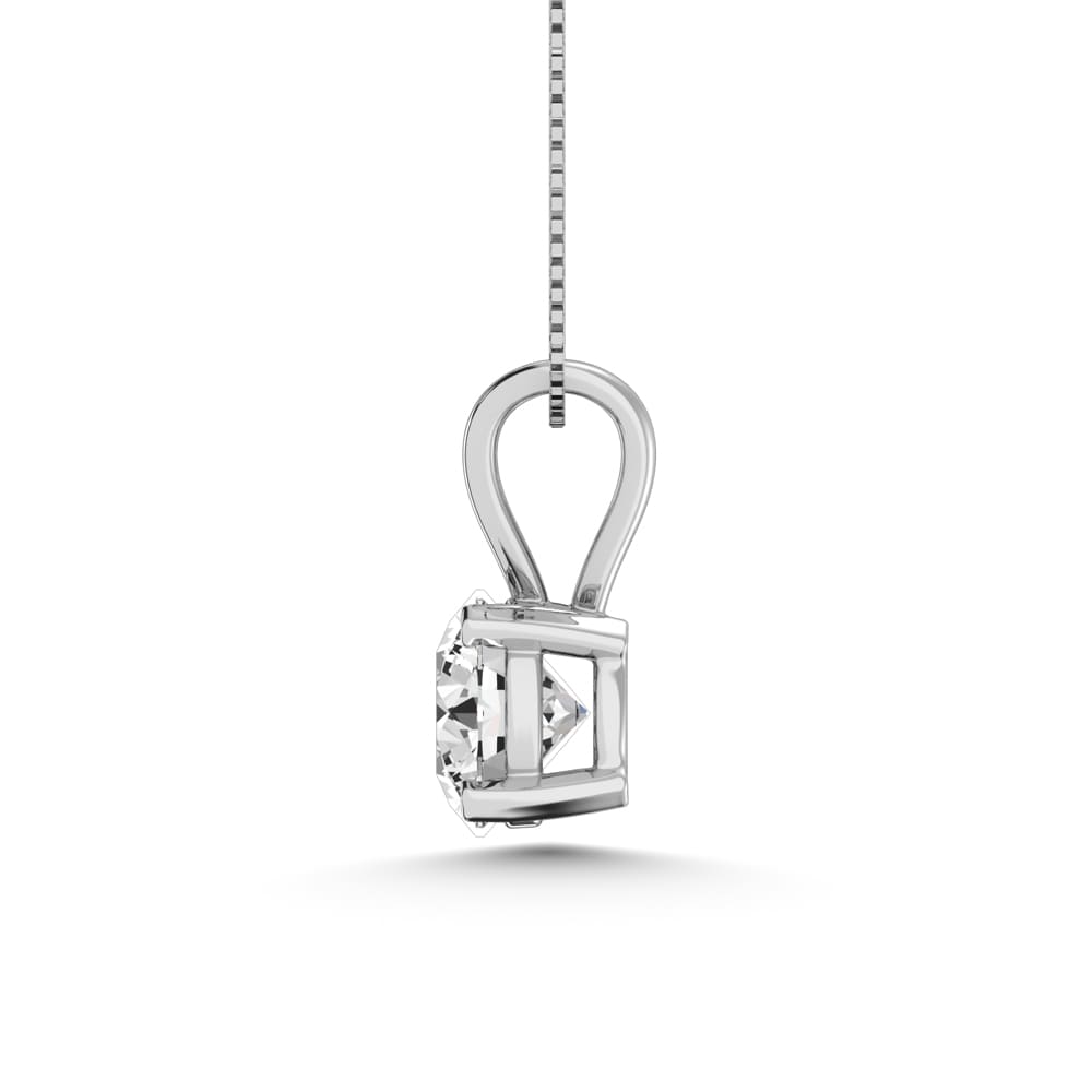 925 Silver Lab Grown Diamond 1/3 Ct.Tw. Solitaire Pendant