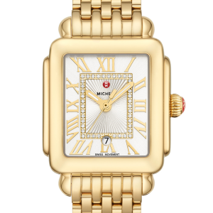 Deco Madison Mid 18K Gold Diamond Dial Watch