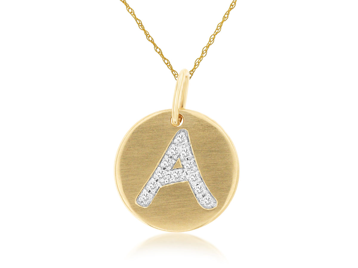 INITIAL DIAMOND PENDANT A