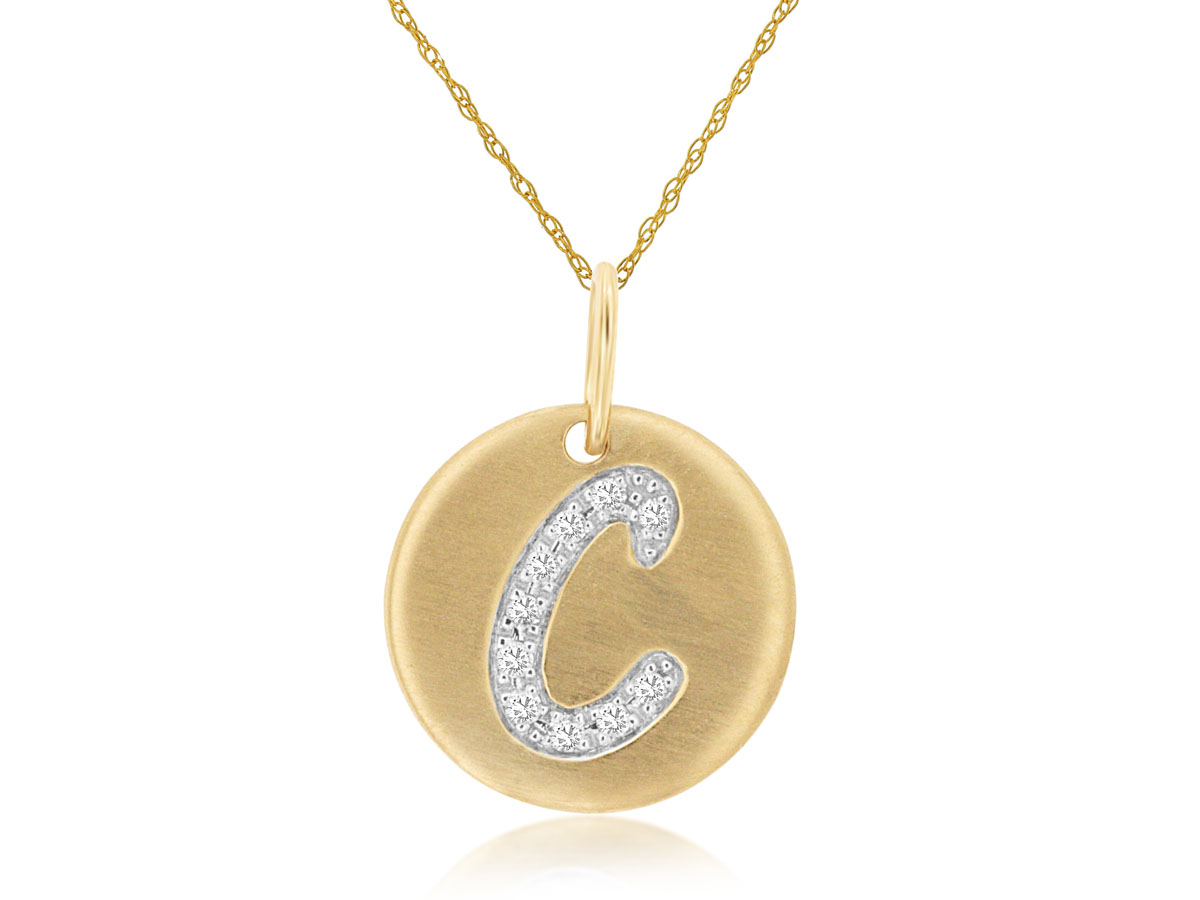 INITIAL DIAMOND PENDANT C