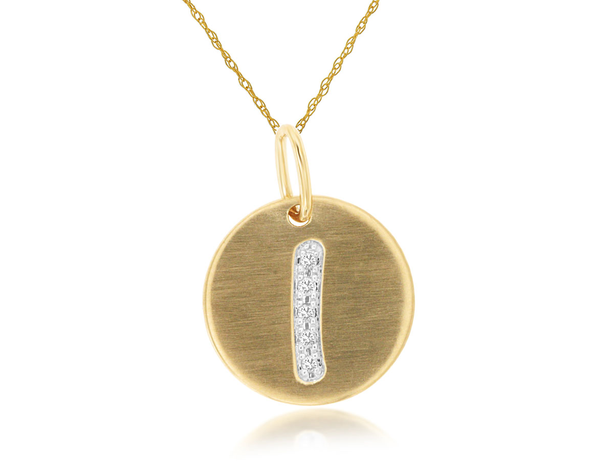 INITIAL DIAMOND PENDANT I