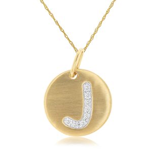 INITIAL DIAMOND PENDANT J