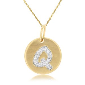 INITIAL DIAMOND PENDANT Q