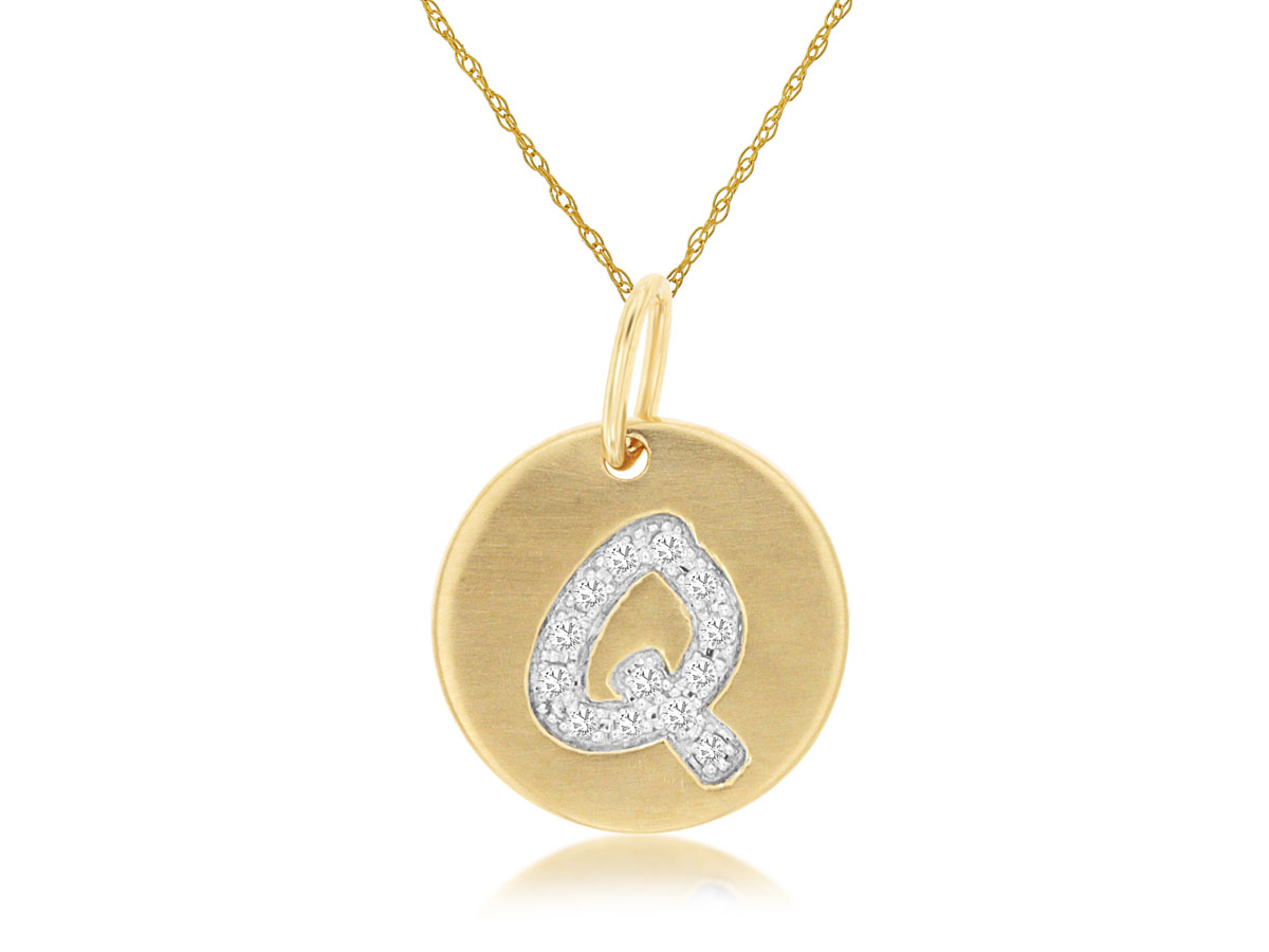 INITIAL DIAMOND PENDANT Q