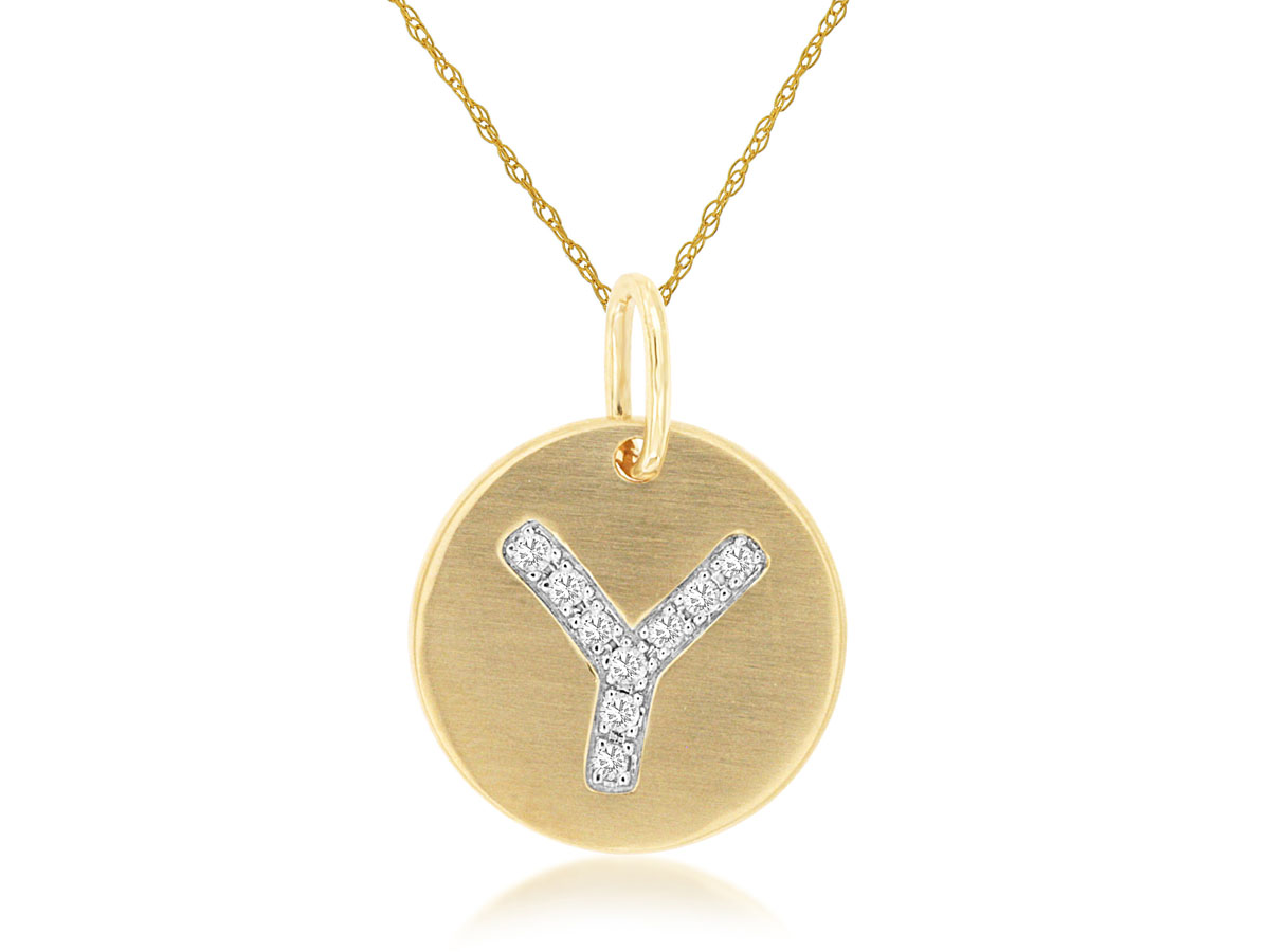 INITIAL DIAMOND PENDANT Y