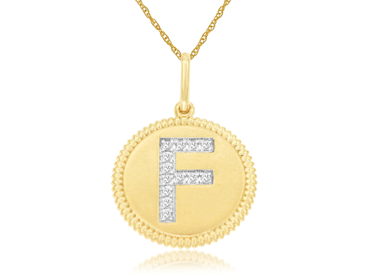 INTIAL DIAMOND PENDANT F