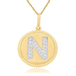 INTIAL DIAMOND PENDANT N
