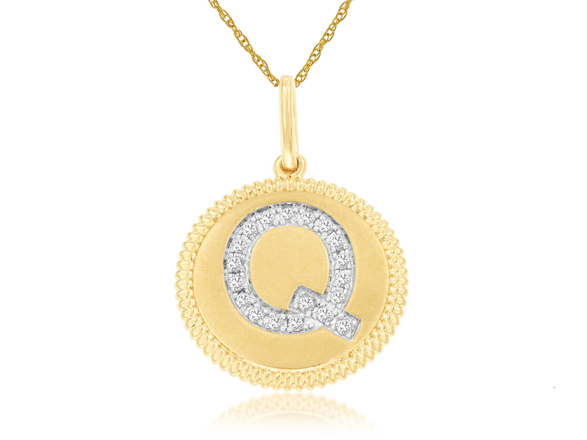 INTIAL DIAMOND PENDANT Q