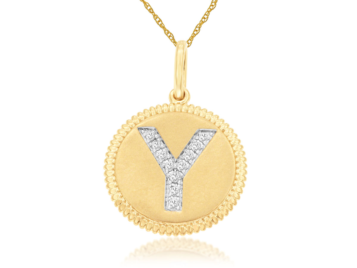 INTIAL DIAMOND PENDANT Y